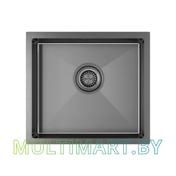 Кухонная мойка Paulmark Aller 44 UNI PM904444-GM (вороненая сталь)